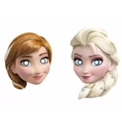 Papierové párty masky Frozen, 6 ks