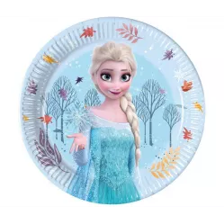 Papierové taniere Frozen 19,5 cm, 8 ks