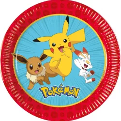 Papierové taniere Pokémon 19,5 cm, 8 ks