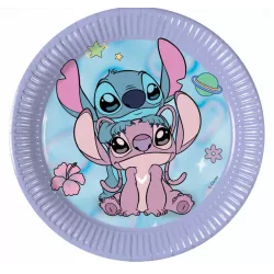 Papierové taniere STITCH 19,5 cm, 8 ks