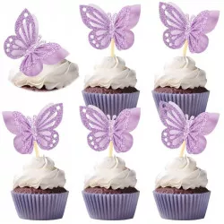 Zápichy na muffiny/cupcaky – motýliky, 50 ks