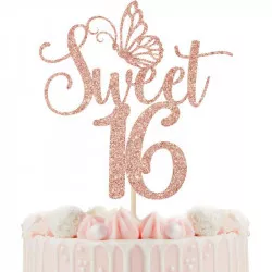 Zápich na tortu „Sweet 16“, 5 ks