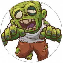 Jedlý papier Zombie má rozmer 19,5 cm.