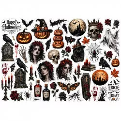 Jedlý papier: halloweenské hororové motívy