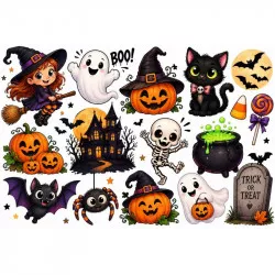 Jedlý papier „Veselý Halloween“ pre deti