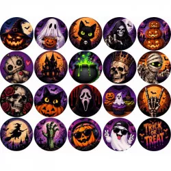 Jedlý papier Halloweenské postavičky na cupcakes