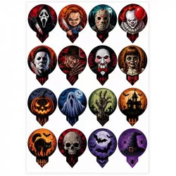 Jedlý papier, zápich do muffinu, hororový, Halloween