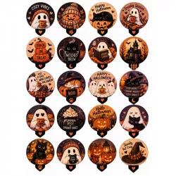 Jedlý papier, zápich na muffiny, útulný Halloween