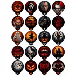 Jedlý papier, zápich na muffin, strašidelný Halloween