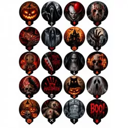 Jedlý papier, zápich na muffiny, horor, Halloween