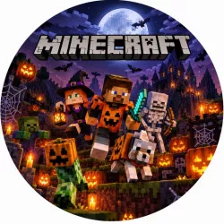 Jedlý papier Minecraft Halloween 19,5 cm