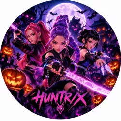 Jedlý papier K-pop halloweenskej lovkyne démonov, 19,5 cm