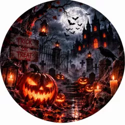 Jedlý papier „Strašidelný Halloween“, 19,5 cm