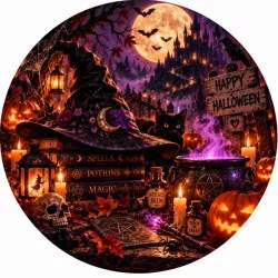 Jedlý papier Čarodejnícky Halloween 19,5 cm