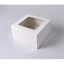 Krabička na 4 cupcaky – 18 × 18 × 10 cm