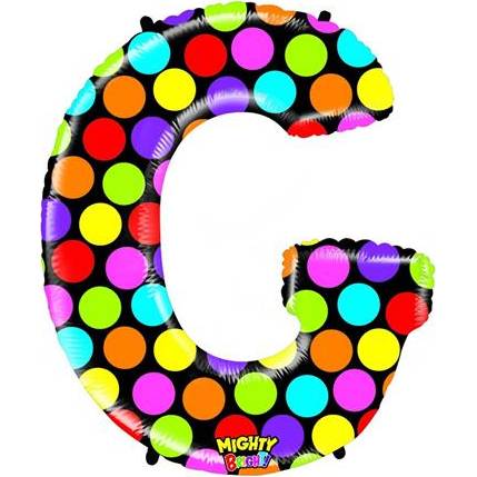 E-shop Nafukovací balónik písmeno G farebné 102 cm