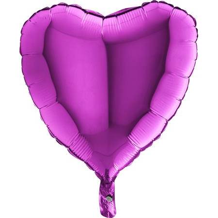 E-shop Nafukovací balónik fialové srdce 46 cm