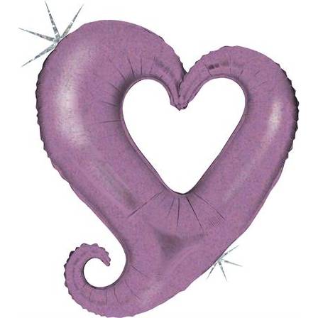 E-shop Nafukovací balónik fialové srdce 94 cm