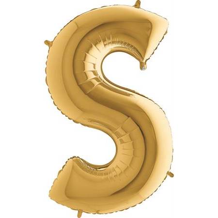 E-shop Nafukovací balónik písmeno S zlaté 102 cm