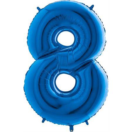 E-shop Nafukovací balónik číslo 8 modrý 102 cm extra veľký