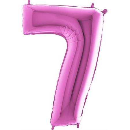 E-shop Nafukovací balónik číslo 7 ružový 102 cm extra veľký