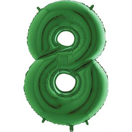 E-shop Nafukovací balónik číslo 8 zelený 102 cm extra veľký