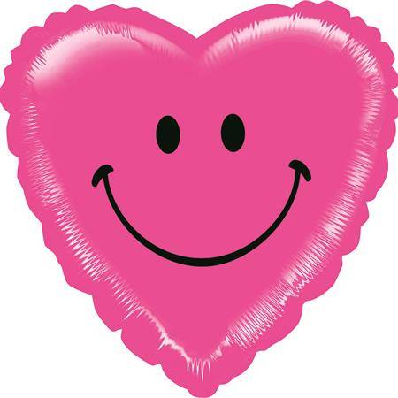 E-shop Nafukovací balónik ružové srdce smile 53 cm