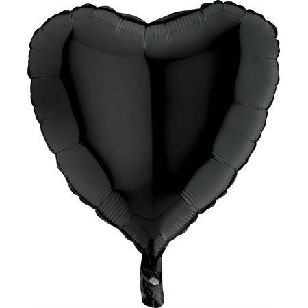 E-shop Nafukovací balónik čierne srdce 46 cm