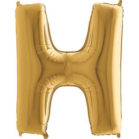 E-shop Nafukovací balónik písmeno H zlaté 102 cm