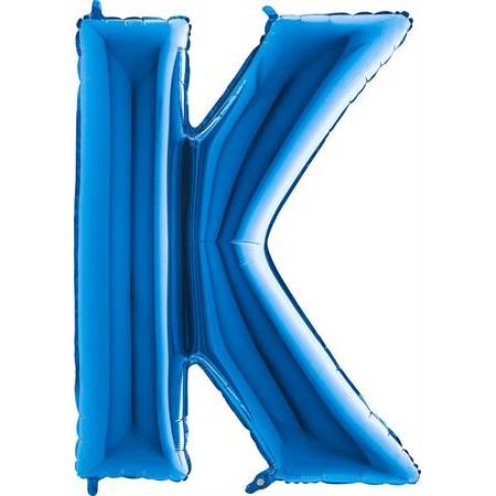 E-shop Nafukovací balónik písmeno K modré 102 cm