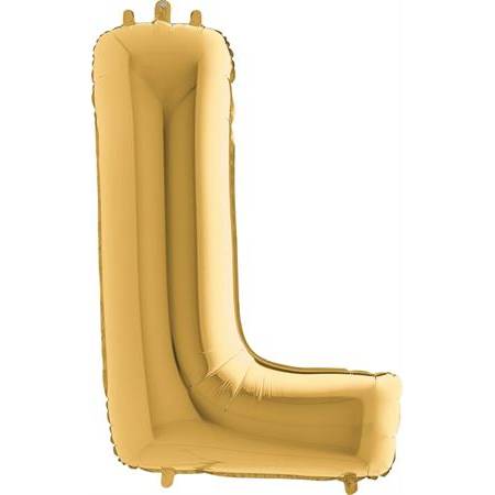 E-shop Nafukovací balónik písmeno L zlaté 102 cm