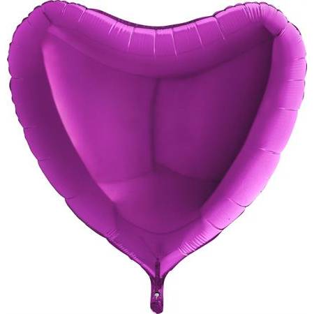 E-shop Nafukovací balónik fialové srdce 91 cm