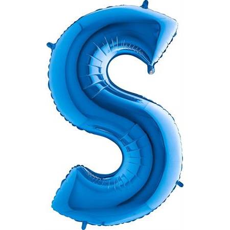 E-shop Nafukovací balónik písmeno S modré 102 cm