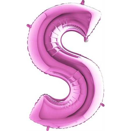 E-shop Nafukovací balónik písmeno S ružové 102 cm