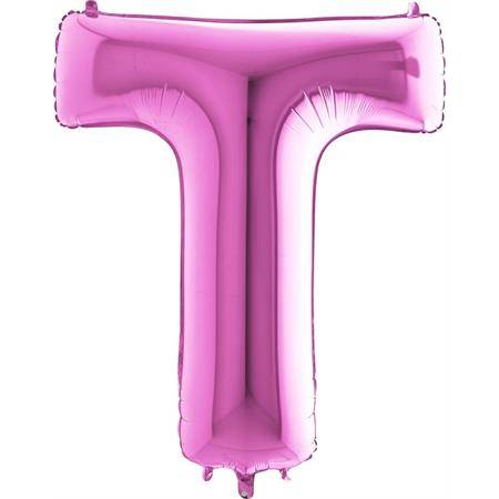 E-shop Nafukovací balónik písmeno T ružové 102 cm