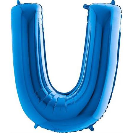 E-shop Nafukovací balónik písmeno U modré 102 cm