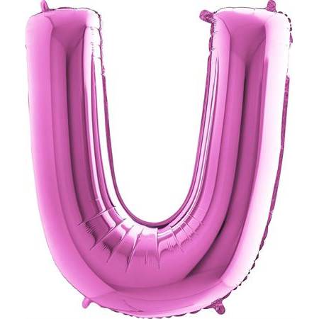 E-shop Nafukovací balónik písmeno U ružové 102 cm
