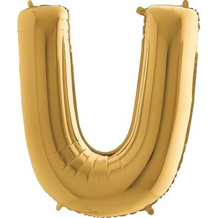 E-shop Nafukovací balónik písmeno U zlaté 102 cm