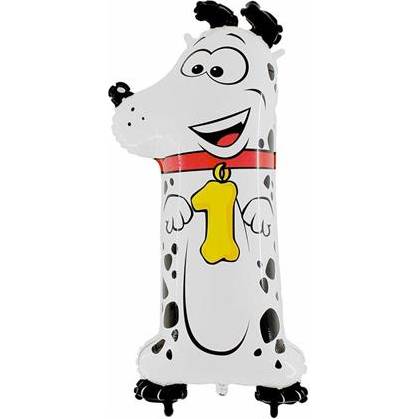 E-shop Nafukovací balónik pes číslo 1 pre deti 102 cm