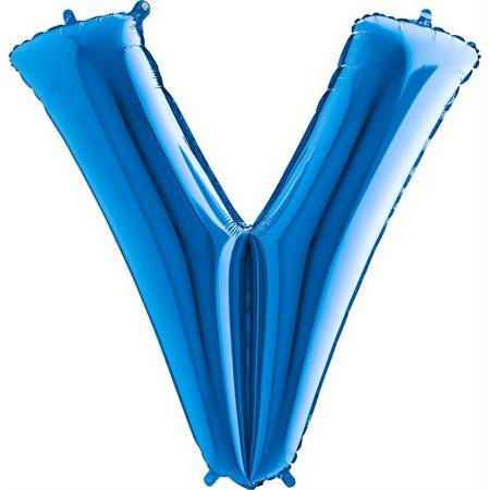 E-shop Nafukovací balónik písmeno V modré 102 cm