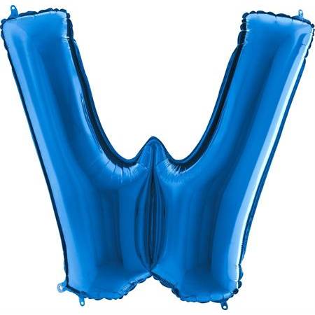 E-shop Nafukovací balónik písmeno W modré 102 cm