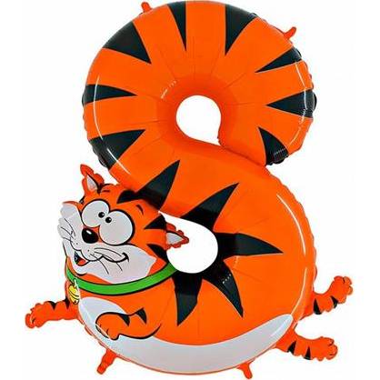 E-shop Nafukovací balónik mačka číslo 8 pre deti 102 cm