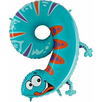 E-shop Nafukovací balónik jašterička číslo 9 pre deti 102 cm