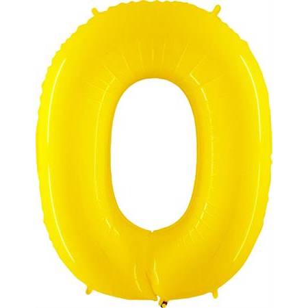 E-shop Nafukovací balónik číslo 0 žltý 102 cm extra veľký