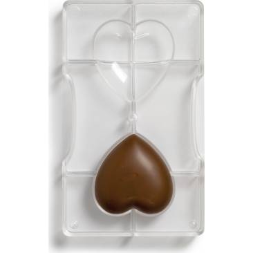 E-shop Forma na čokoládu - srdce 6,7 x 6,6 cm
