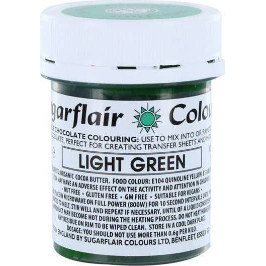 E-shop Barva do čokolády na bázi kakaového másla Sugarflair Light Green (35 g)