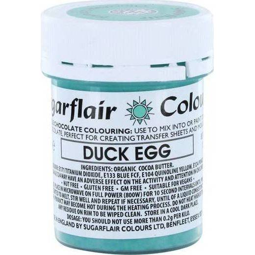 E-shop Barva do čokolády na bázi kakaového másla Sugarflair Duck Egg (35 g)