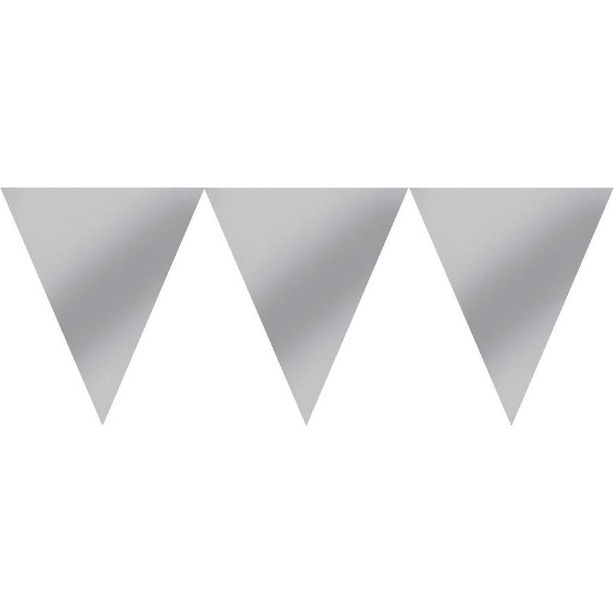 E-shop Girlanda strieborné vlajočky 457 x 17,7 cm