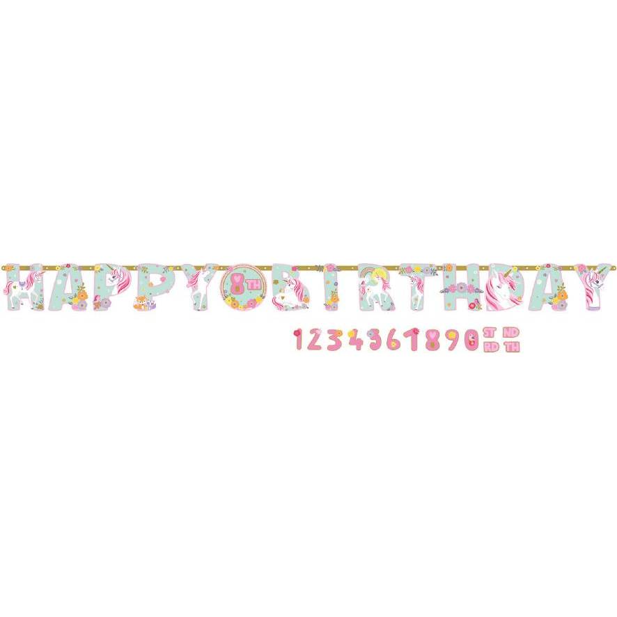 E-shop Girlanda happy birthday Unicorn 320 x 25,4 cm