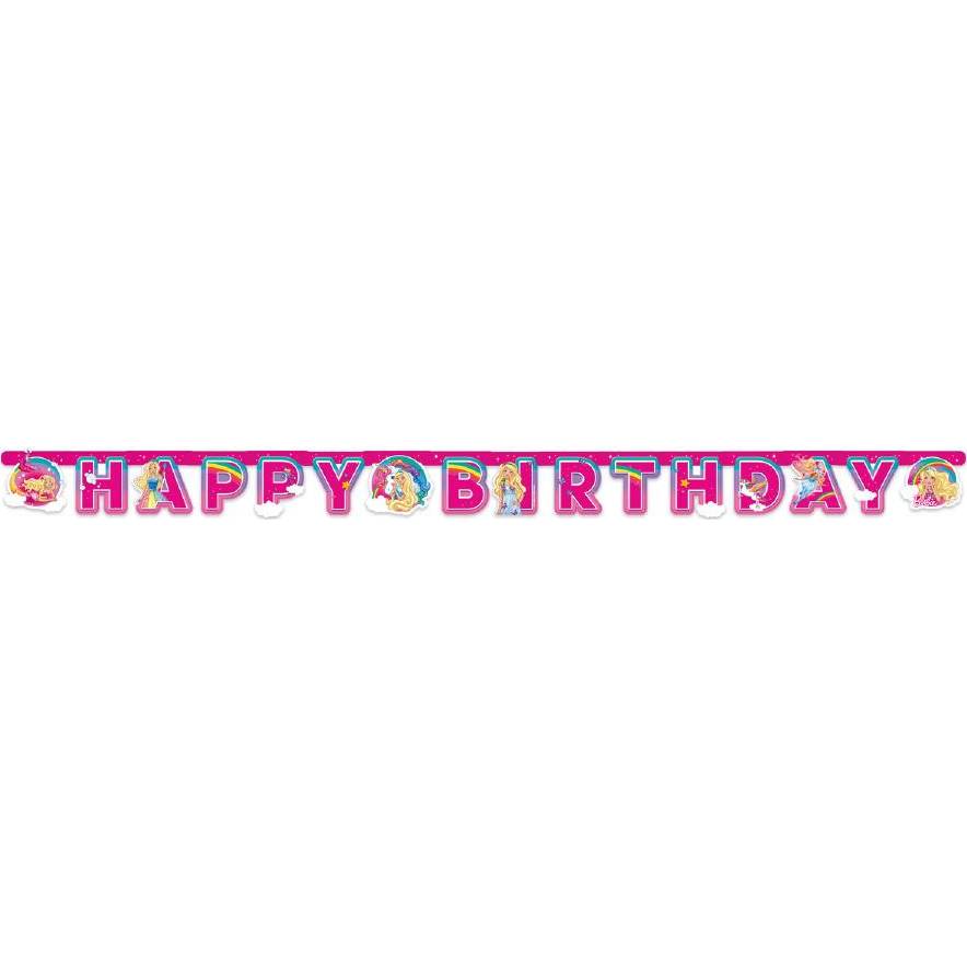 E-shop Girlanda happy birthday Barbie 200 x 15 cm